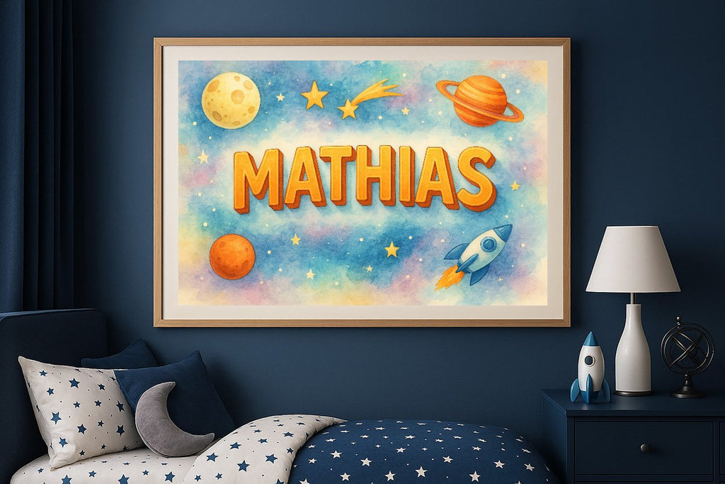 Mathias Personalized Outer Space Art 956