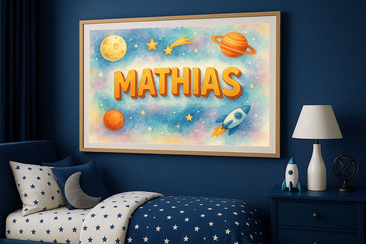 Mathias Personalized Outer Space Art 956