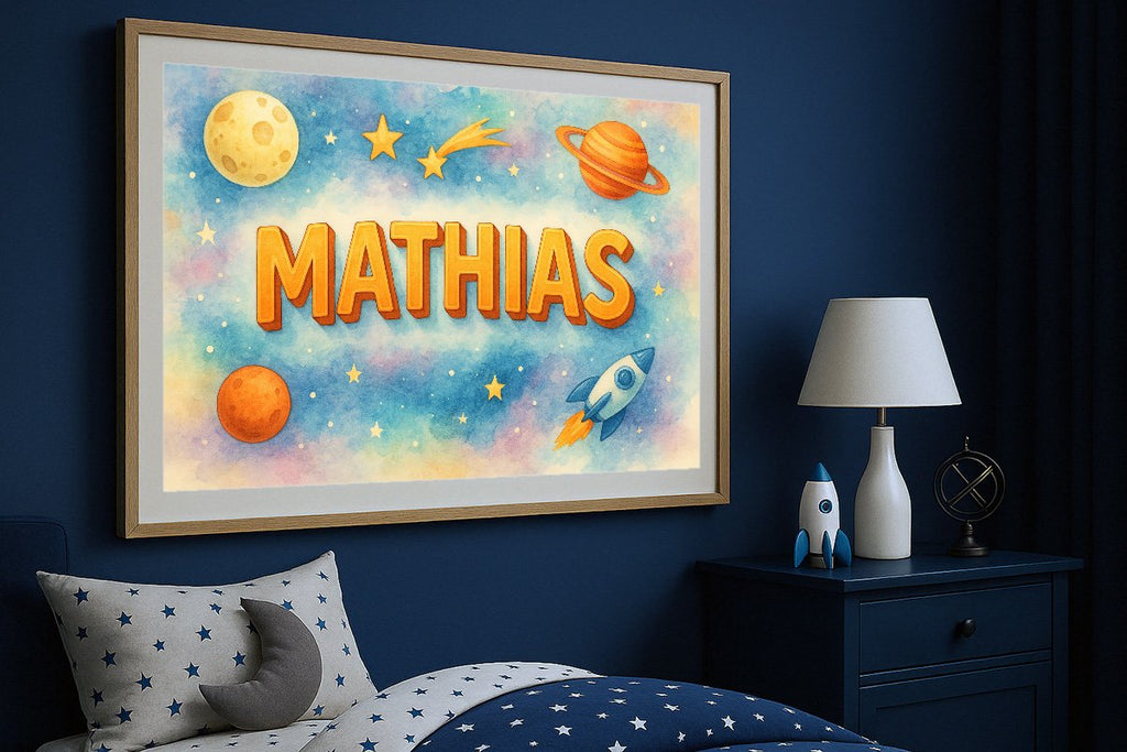 Mathias Personalized Outer Space Art 956