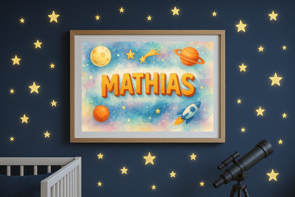 Mathias Personalized Outer Space Art 956