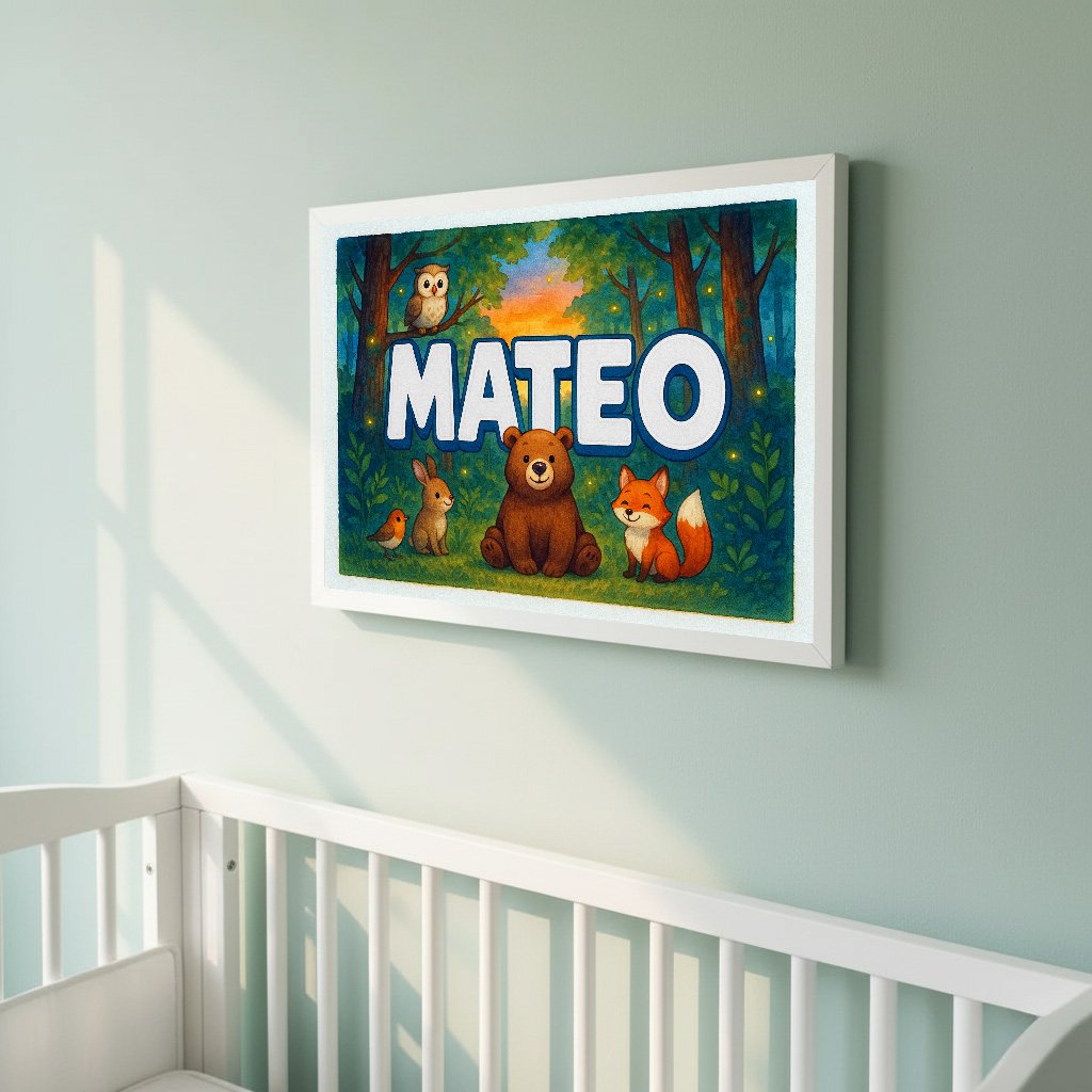 Personalized name art for Matieo