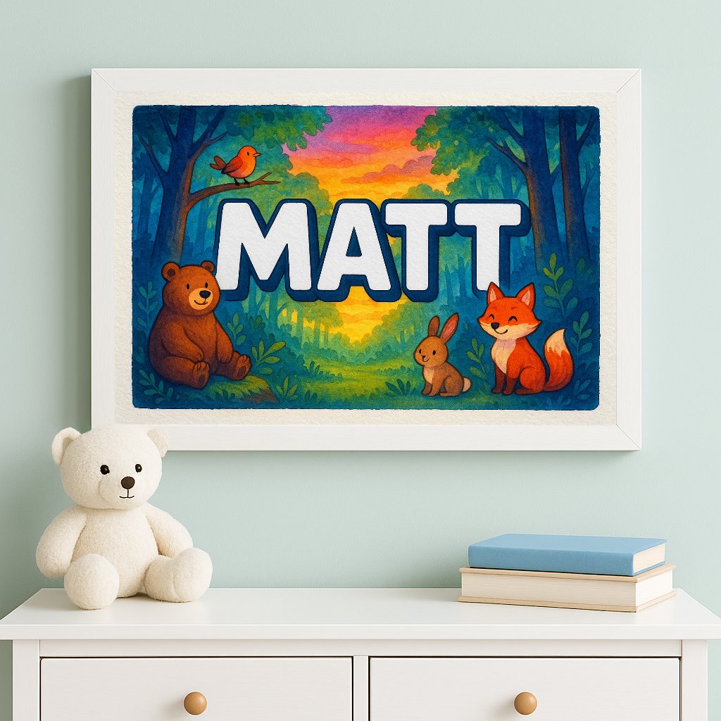 Personalized name art for Matt