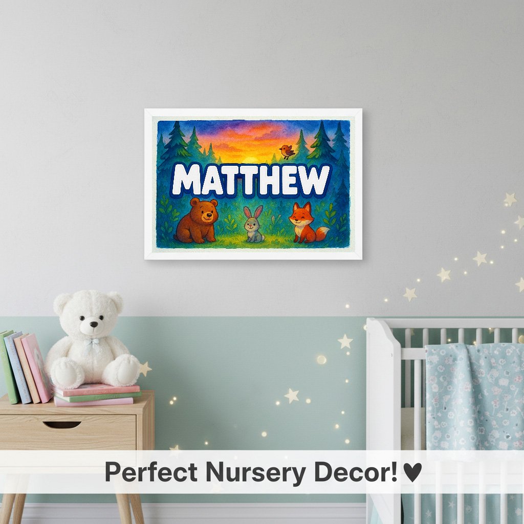 Personalized name art for Matthew