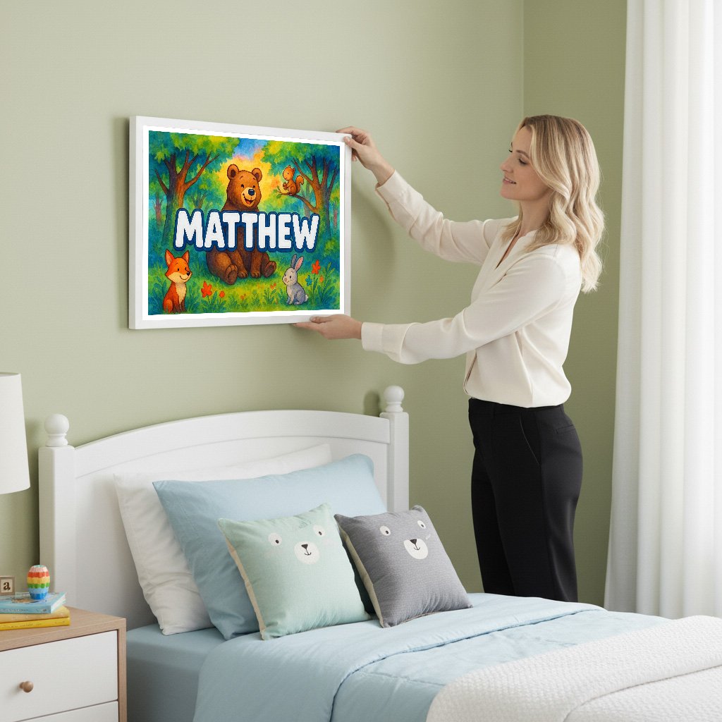 Personalized name art for Matthew