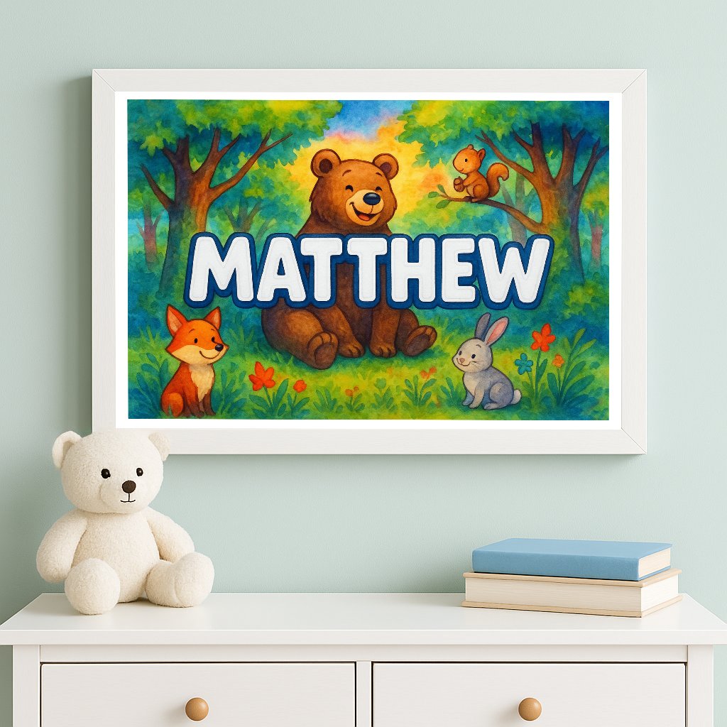 Personalized name art for Matthew