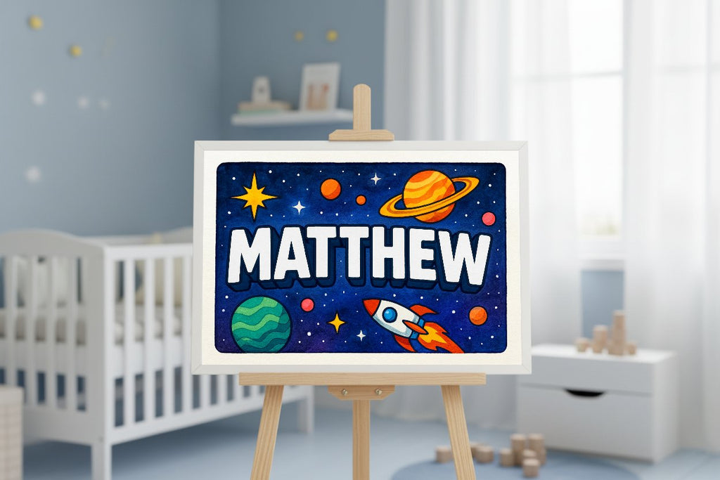 Personalized name art for Matthew
