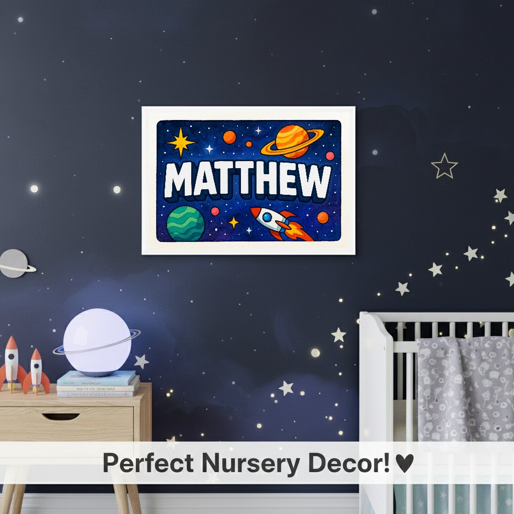 Personalized name art for Matthew
