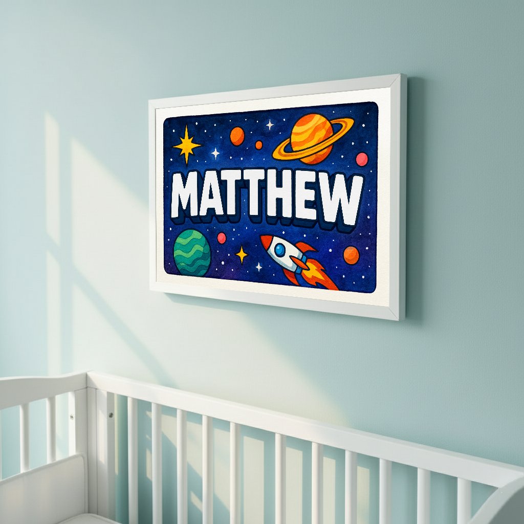 Personalized name art for Matthew