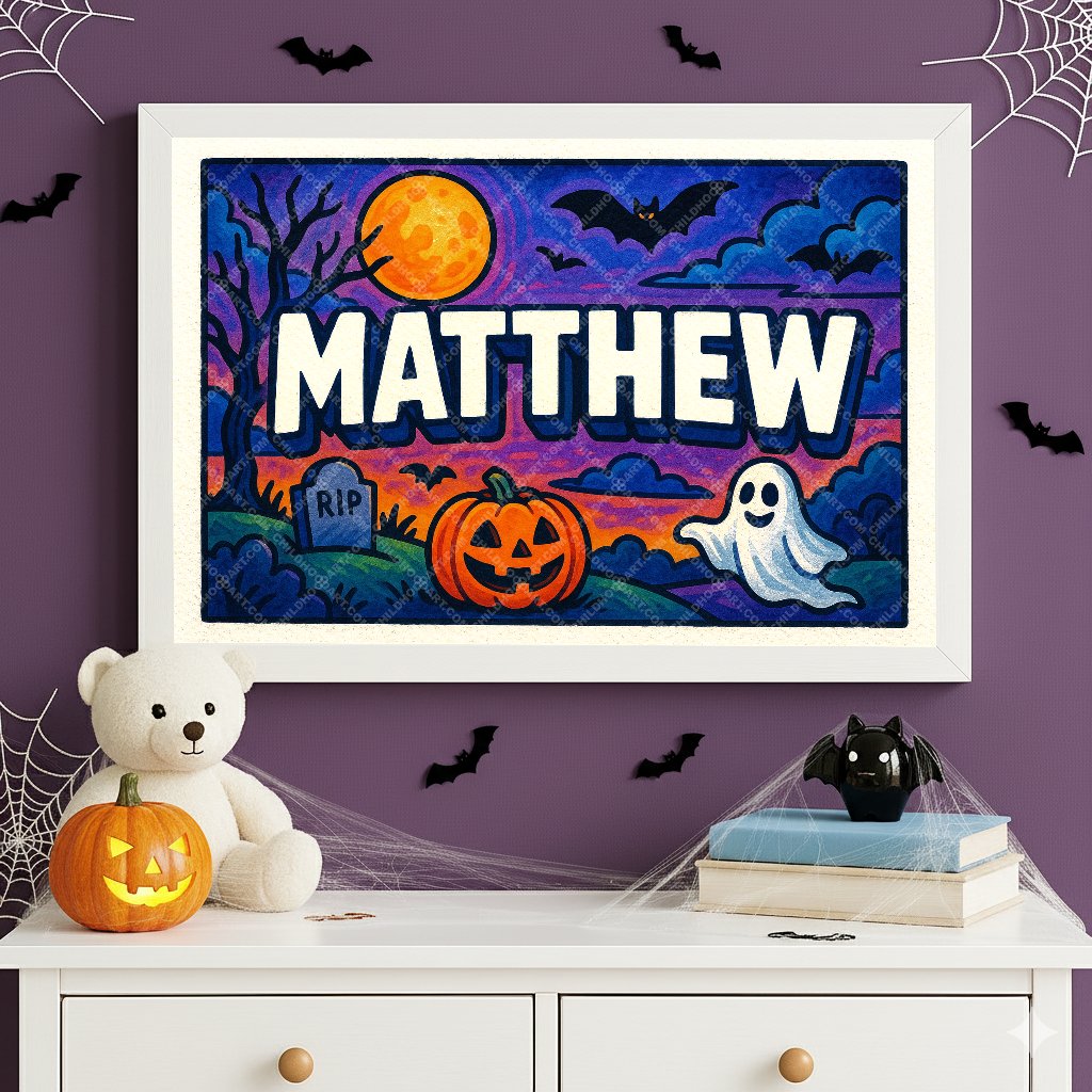 Personalized name art for Matthew