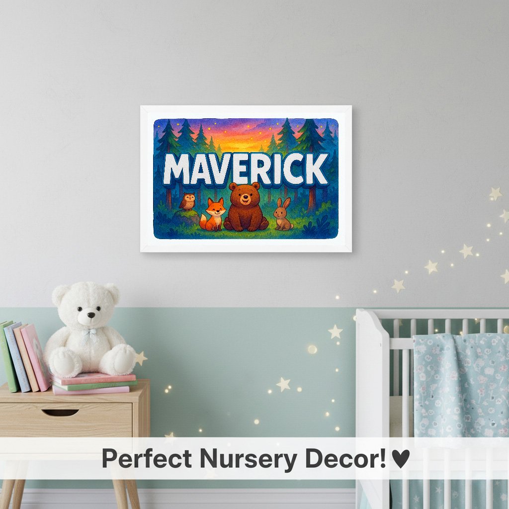 Personalized name art for Maverick