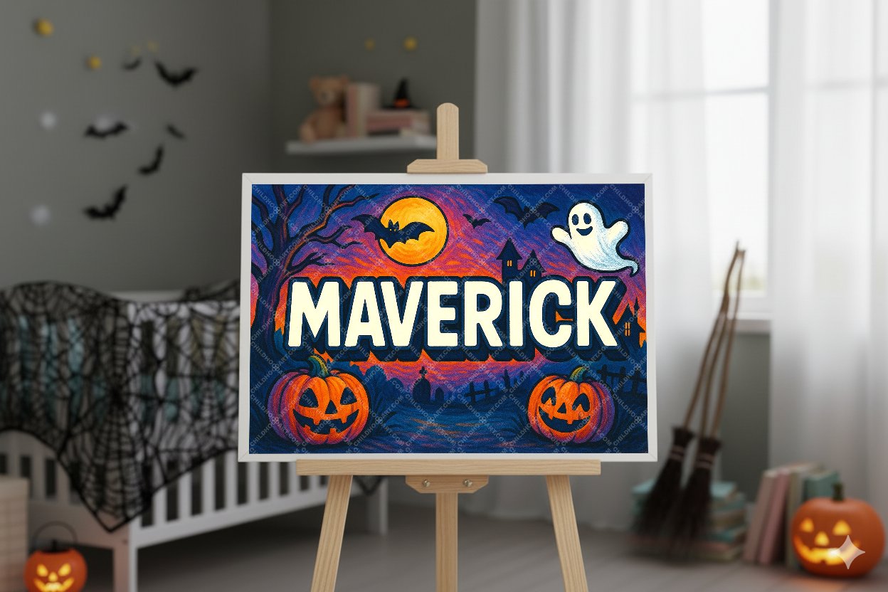 Personalized name art for Maverick