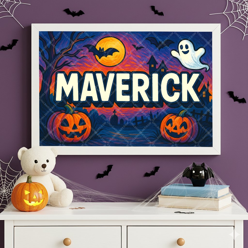 Personalized name art for Maverick