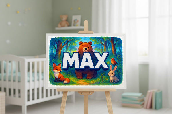 Max’s Personalized Forest Friends Art