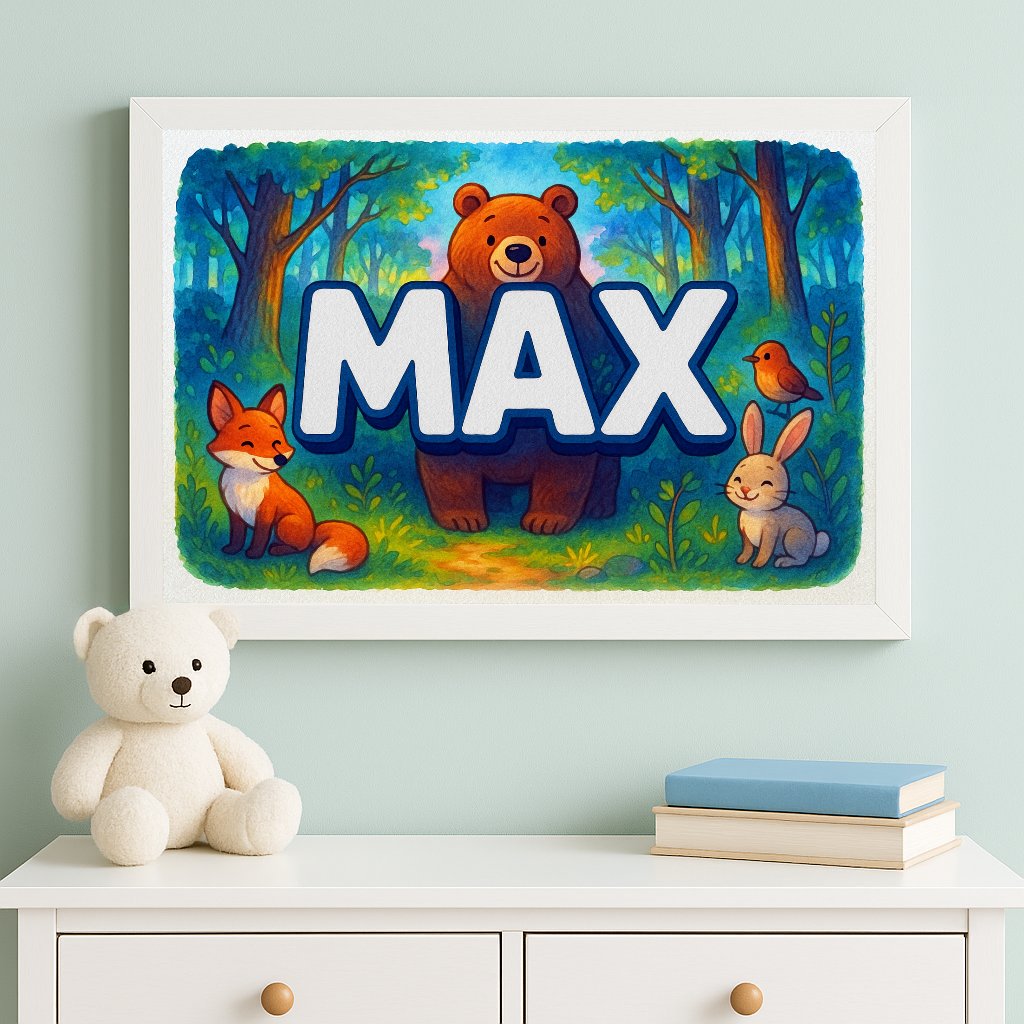Personalized name art for Max