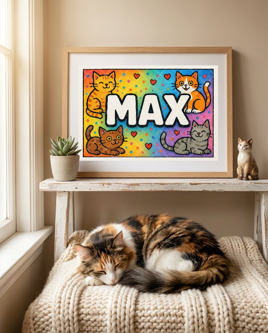 Personalized name art for Max