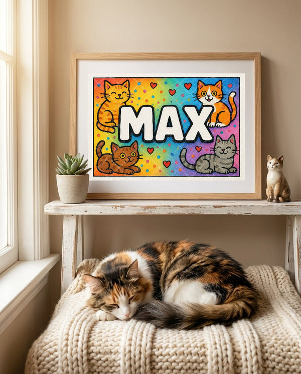 Max Colorful Cats Art