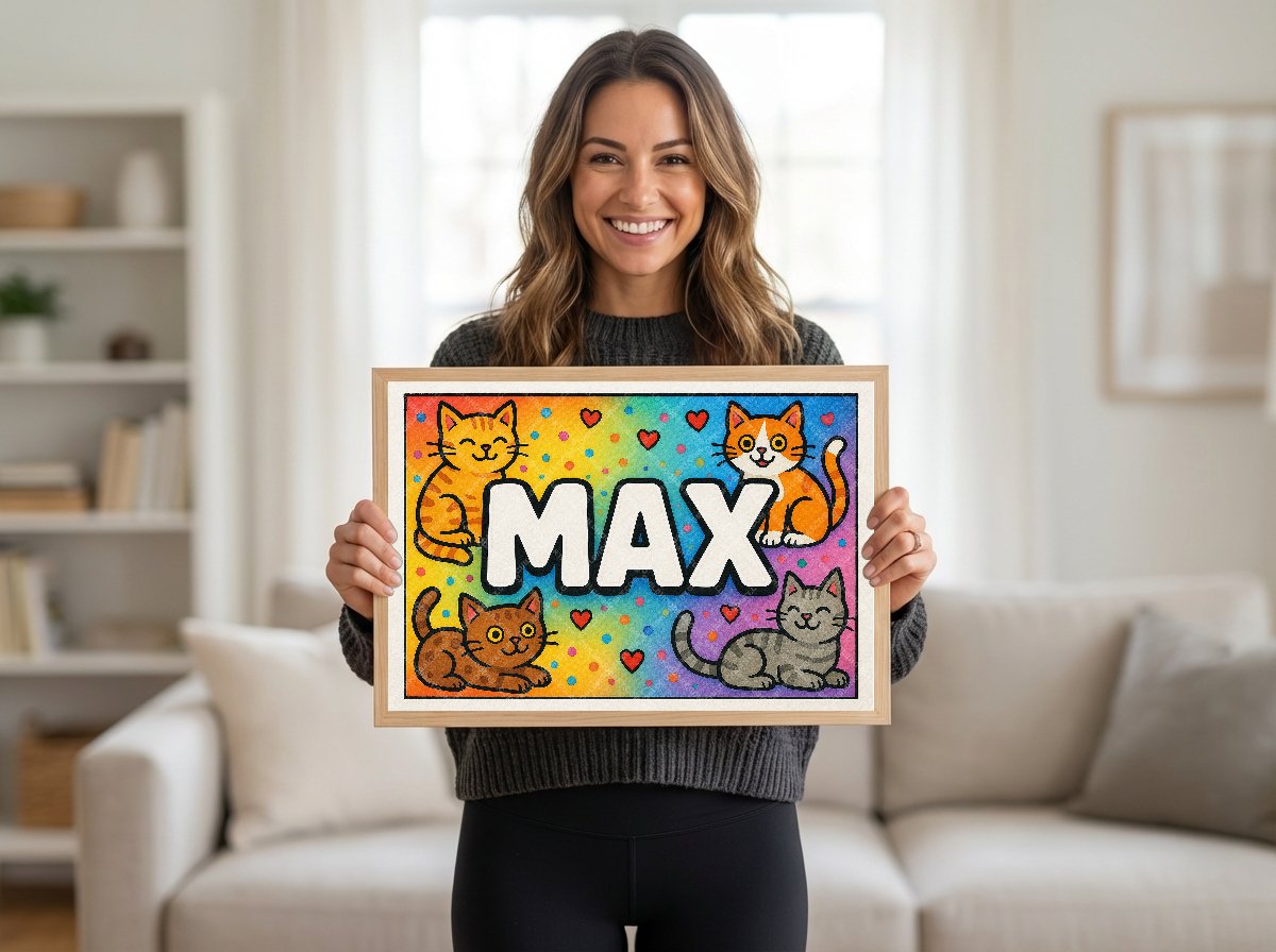 Personalized name art for Max