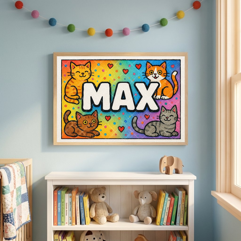 Personalized name art for Max