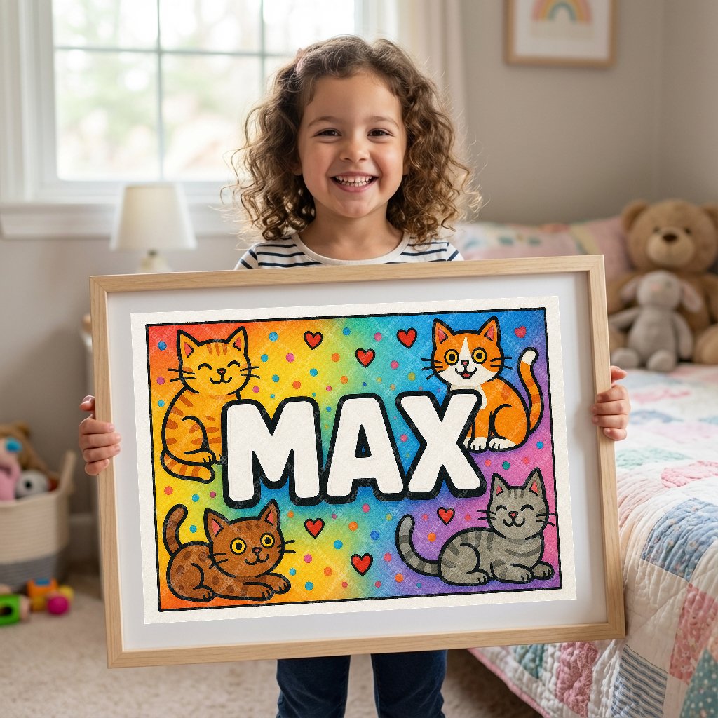 Personalized name art for Max