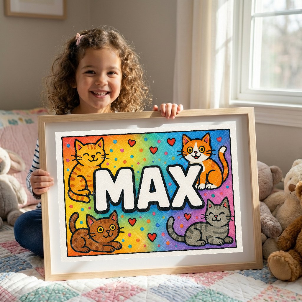 Personalized name art for Max