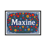 Maxine Name Art - Floral Farmhouse personalized wall print for kids