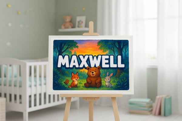 Maxweell’s Personalized Forest Friends Art