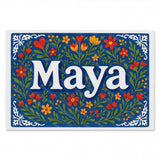 Calm personalized name art for Maya