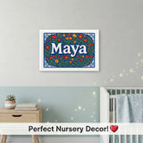 Calm personalized name art for Maya