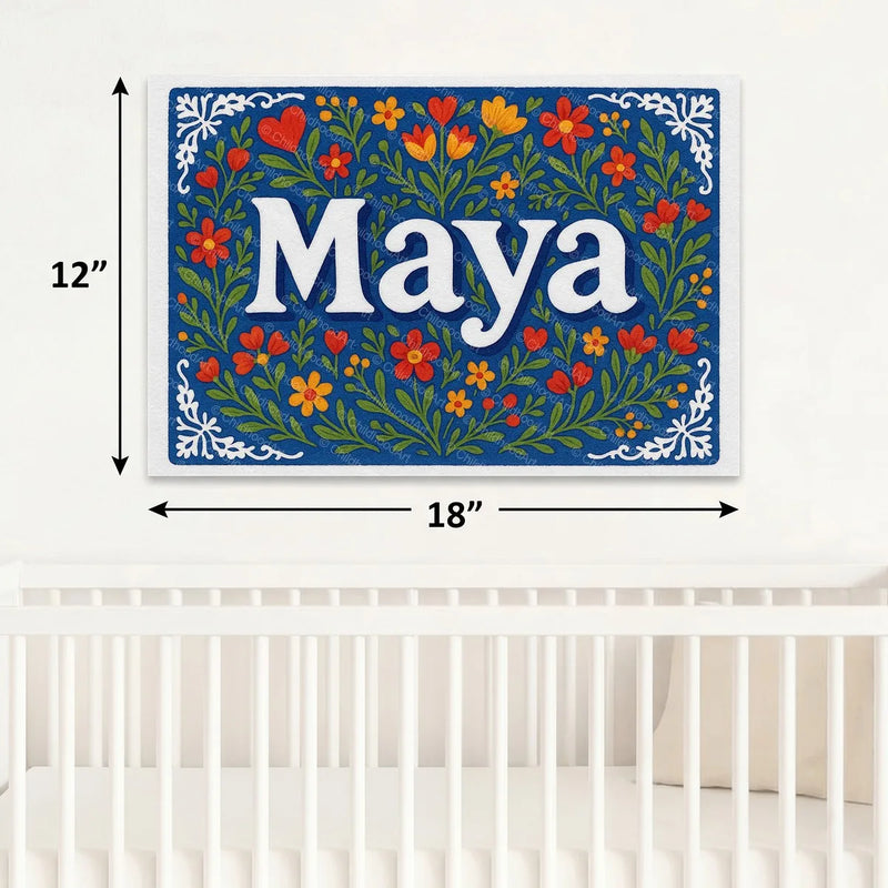 Calm personalized name art for Maya