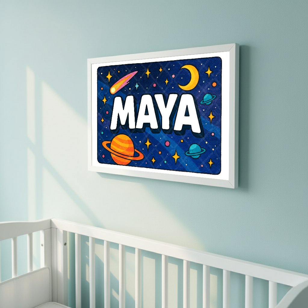 Personalized space name art for Maya
