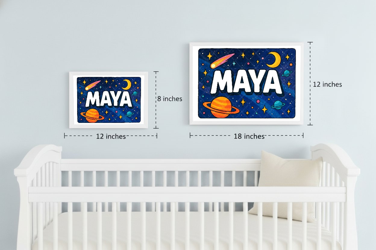 Personalized space name art for Maya