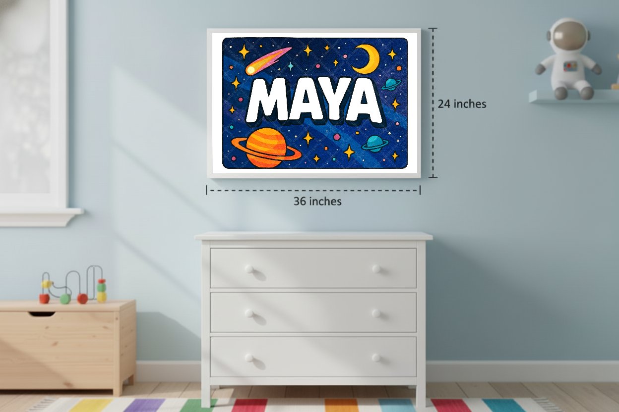 Personalized space name art for Maya