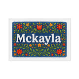 Mckayla Name Art - Floral Farmhouse personalized wall print for kids