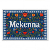 Mckenna Name Art - Floral Farmhouse personalized wall print for kids