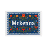 Mckenna Name Art - Floral Farmhouse personalized wall print for kids