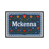 Mckenna Name Art - Floral Farmhouse personalized wall print for kids