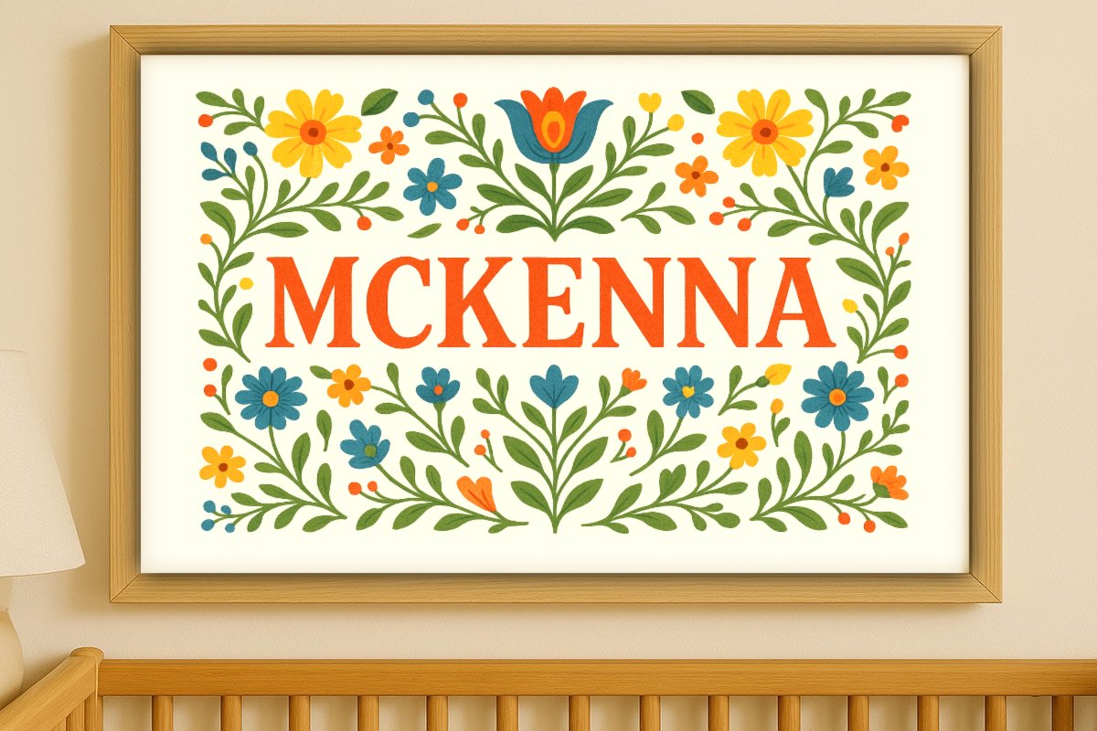 Mckenna Personalized Art - Simple Floral 03
