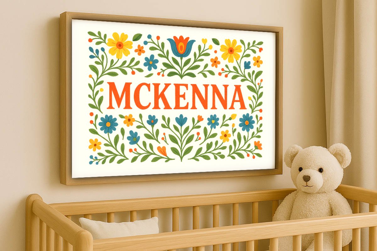 Mckenna Personalized Art - Simple Floral 03