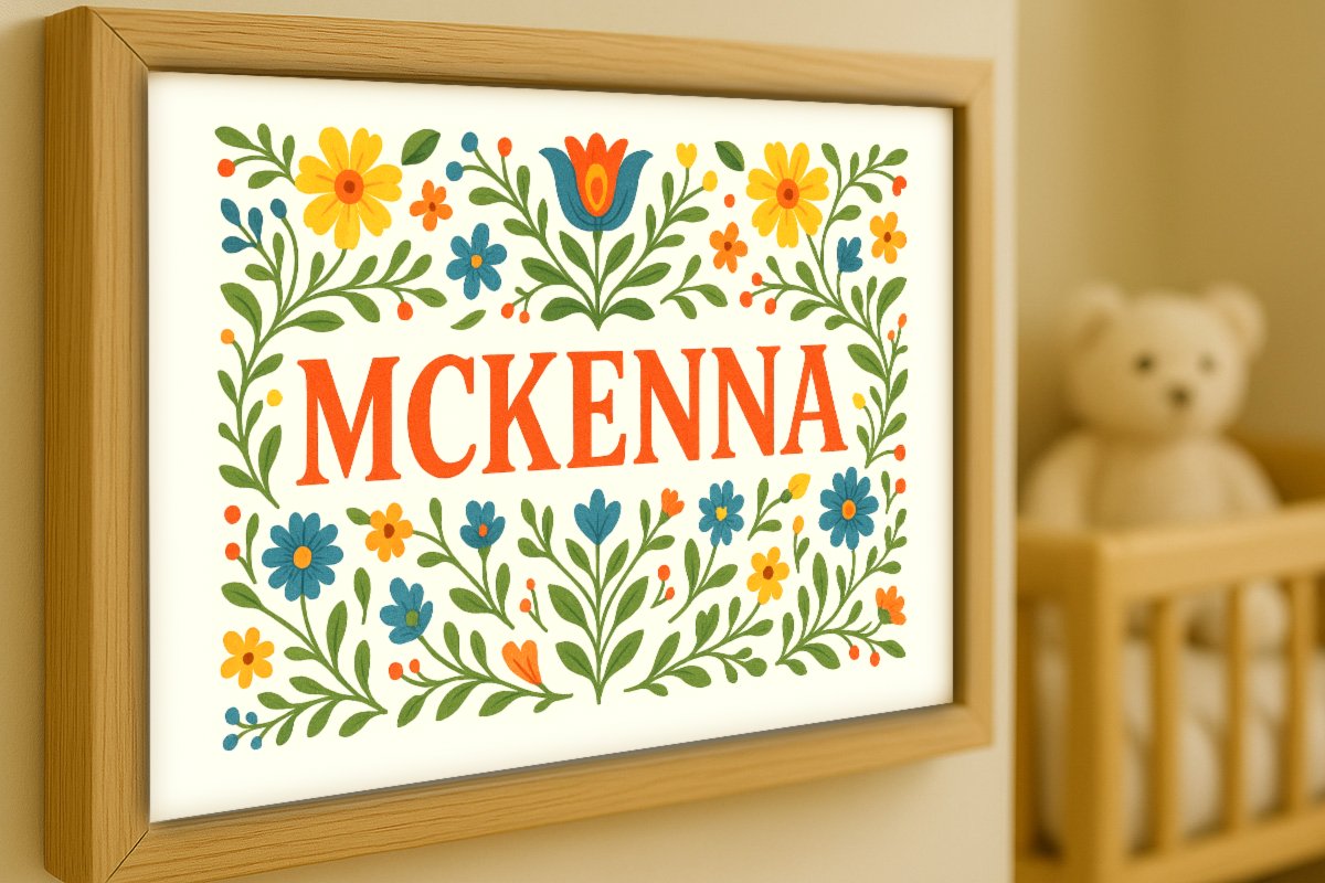 Mckenna Personalized Art - Simple Floral 03