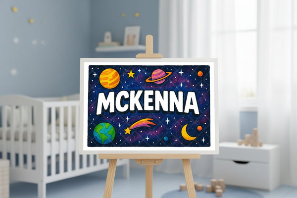 "Mckenna" Amongst the Stars Personalized Space Artwork