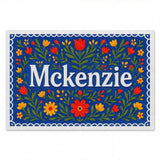 Mckenzie Name Art - Floral Farmhouse personalized wall print for kids