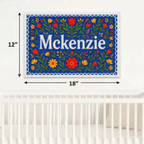 Mckenzie Name Art - Floral Farmhouse personalized wall print for kids