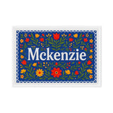 Mckenzie Name Art - Floral Farmhouse personalized wall print for kids