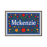 Mckenzie Name Art - Floral Farmhouse personalized wall print for kids