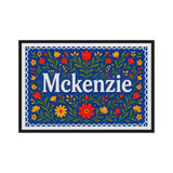 Mckenzie Name Art - Floral Farmhouse personalized wall print for kids