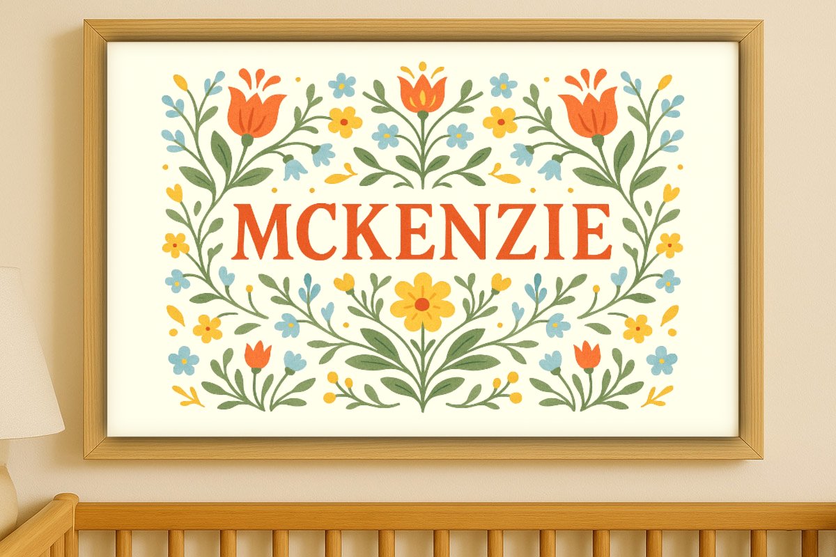 Mckenzie Personalized Art - Simple Floral 01