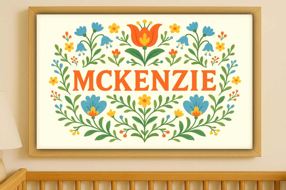 Mckenzie Personalized Art - Simple Floral 04