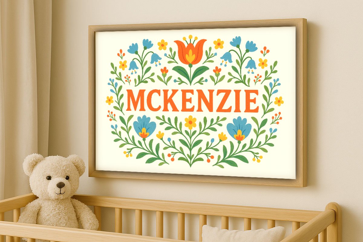 Mckenzie Personalized Art - Simple Floral 04