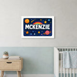 Mckenzie Name Art - Space Explorers personalized wall print for kids