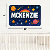 Mckenzie Name Art - Space Explorers personalized wall print for kids